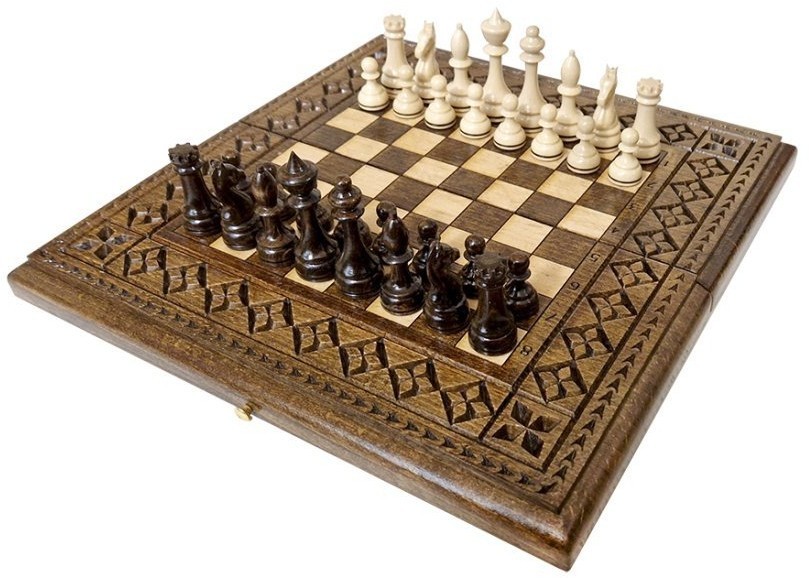 Шахматы + нарды резные "Роял 1" 30, Ustyan (64441)