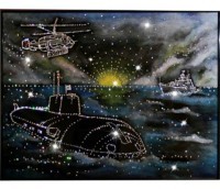 Картина Дальний Восток с кристаллами Swarovski (1083)