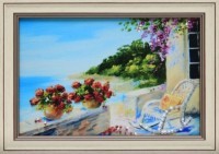 Картина Терраса у моря с кристаллами Swarovski (1687)