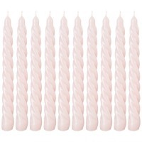 Набор свечей bronco витые пудровые 10шт.  2,2*22 см Bronco (315-307)