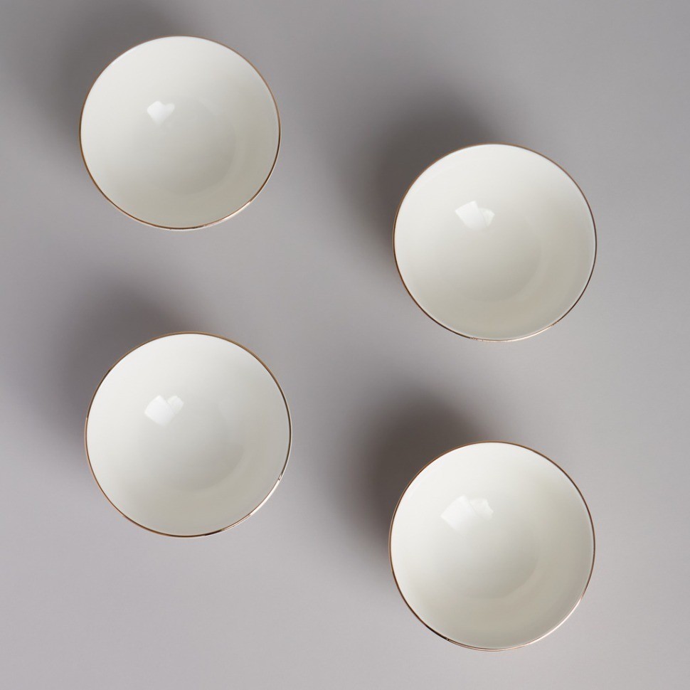 Набор салатников bronco "gold" 4 шт. 11,5*6,5 см 300 мл (263-1363)