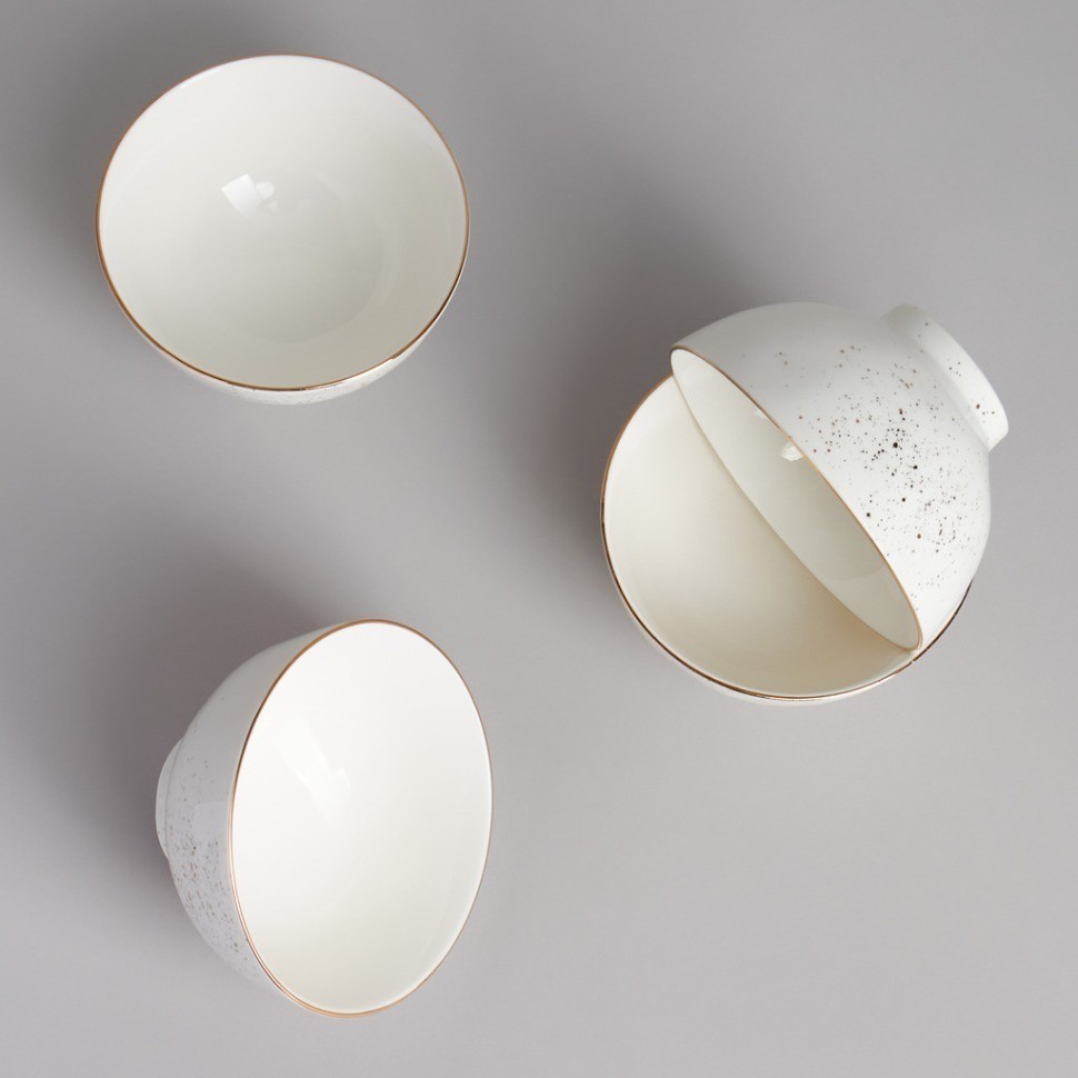 Набор салатников bronco "gold" 4 шт. 11,5*6,5 см 300 мл (263-1363)