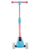 Самокат 3-колесный Juicy R 120/80 мм, голубой/розовый (2022973)