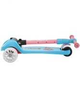 Самокат 3-колесный Juicy R 120/80 мм, голубой/розовый (2022973)