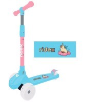 Самокат 3-колесный Juicy R 120/80 мм, голубой/розовый (2022973)