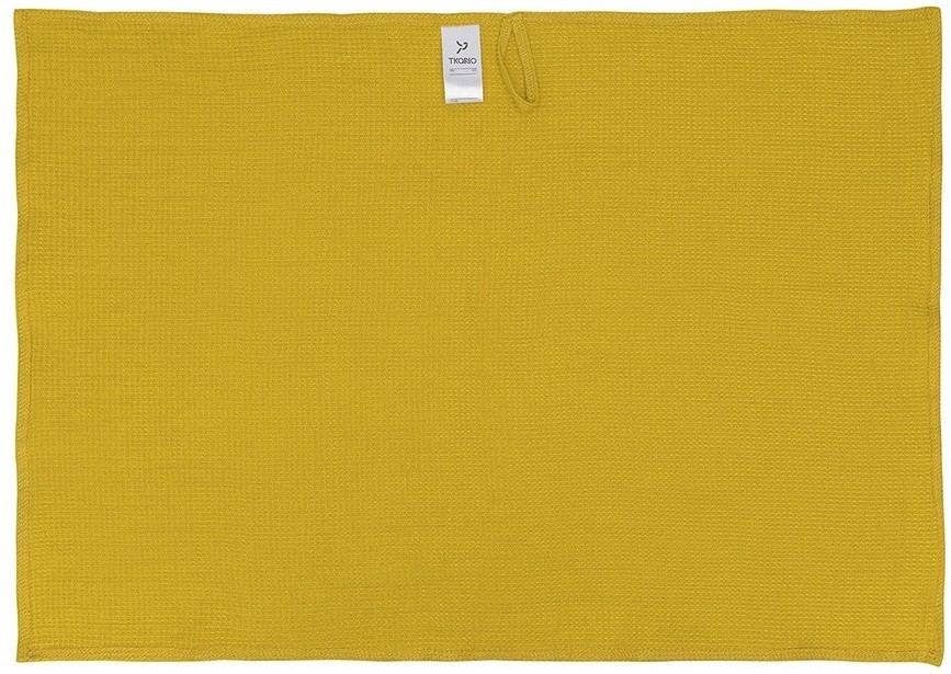 Набор из двух кухонных жаккардовых полотенец горчичного цвета из коллекции essential (75107)