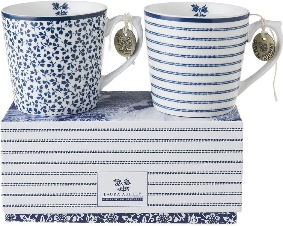 Laura Ashley Набор из 2 кружек мини Candy Stripe и Floris 178666