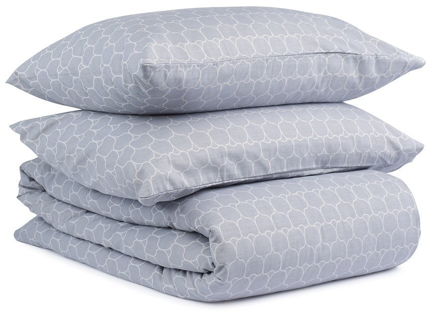 Комплект постельного белья из сатина с жаккардовым рисунком Хвойный вальс из коллекции russian north, 150х200 см (73250)