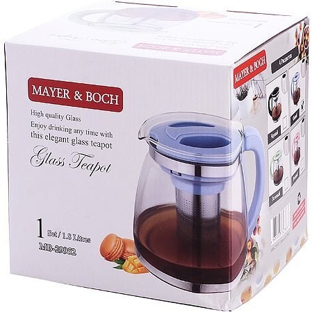 Чайник заварочный + фильт 1,8 л стек Mayer&Boch (29952)