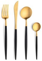 Нож столовый GO.03GB, нержавеющая сталь 18/10, matte gold/black, CUTIPOL