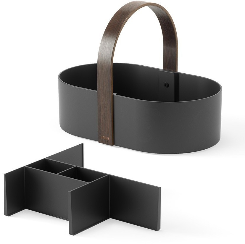 Органайзер bellwood caddy, 30х23 см, черный/орех (76805)