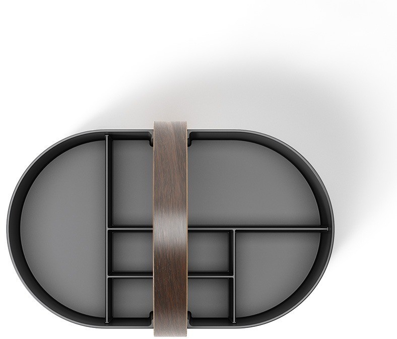 Органайзер bellwood caddy, 30х23 см, черный/орех (76805)