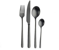 Ложка чайная 2RDU0007, нержавеющая сталь 18/10, PVD, total black, PINTINOX