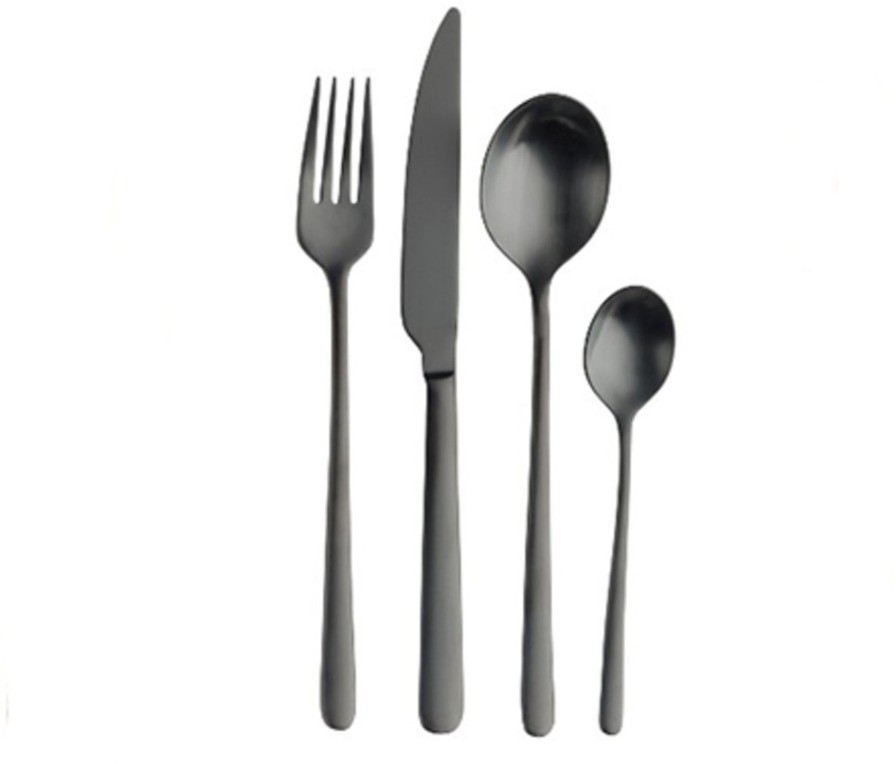 Ложка чайная 2RDU0007, нержавеющая сталь 18/10, PVD, total black, PINTINOX