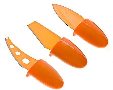 Ножи для сыра 3шт ОРАНЖЕВ МВ (24188-1)