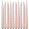 Набор свечей из 10 штук крученые лакированный нежно-розовый высота 23 см Adpal (348-849)