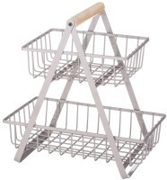 Корзина для фруктов с деревянной ручкой  27.5*17.5*29 см Agness (917-123)