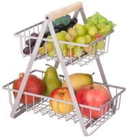 Корзина для фруктов с деревянной ручкой  27.5*17.5*29 см Agness (917-123)