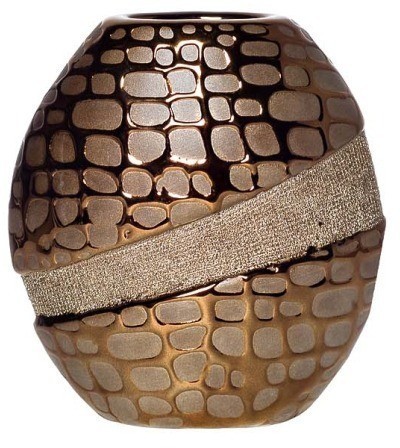 Ваза керамическая золотая 14,5х7х15 (TT-00000502)