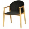 Полукресло Mika MikaDiningArmChair, Массив дерева, текстиль, Black, ROOMERS FURNITURE