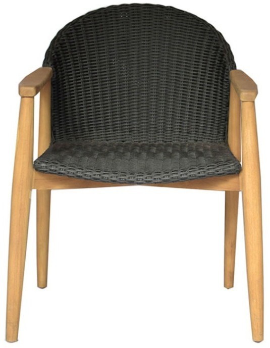 Полукресло Mika MikaDiningArmChair, Массив дерева, текстиль, Black, ROOMERS FURNITURE