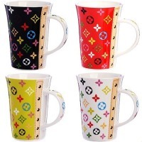 Кружка 0,5 л Модный узор LV (мин.4шт) Loraine (4334)