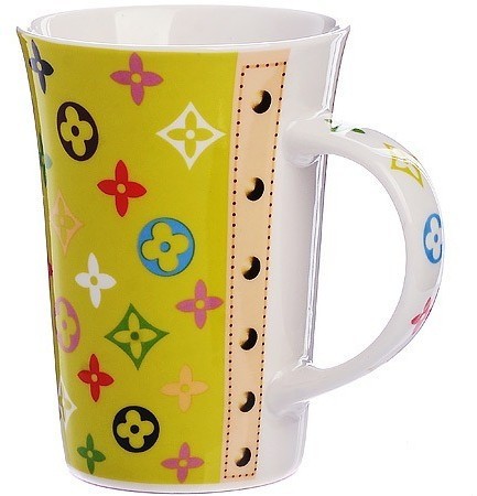 Кружка 0,5 л Модный узор LV (мин.4шт) Loraine (4334)