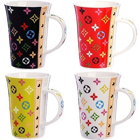 Кружка 0,5 л Модный узор LV (мин.4шт) Loraine (4334)