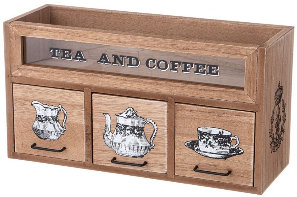 Подставка для кухонных аксессуаров с ящичками 31*11,5*16 см Lefard (129-525)