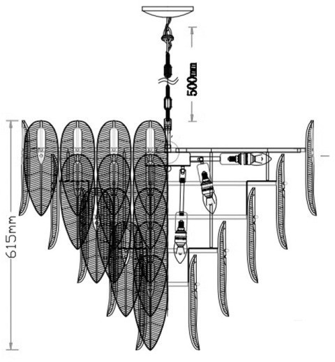Люстра подвесная D80*H63см (TT-00008812)