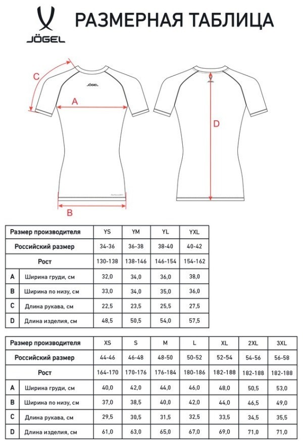 Футболка компрессионная с коротким рукавом JOGEL CAMP PerFormDRY Baselayer SS Tee, белый (2125151)