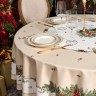 Скатерть круглая "celebration" 190см ,бежевый, 100% хлопок,твил,горох пропитка Lefard (850-734-22)