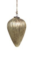 Новогодняя игрушка BL-009C, стекло, Rustic gold, ROOMERS FURNITURE