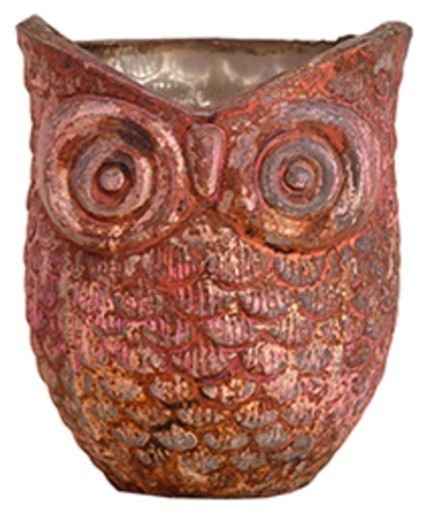 Подсвечник сова FS262, 10, стекло, Pink/Grey, RESTORATION HARDWARE