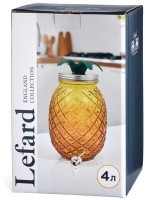 Диспенсер для напитков &quot;pineapple&quot;, 18*25,5 см, 4 л Lefard (718-204)
