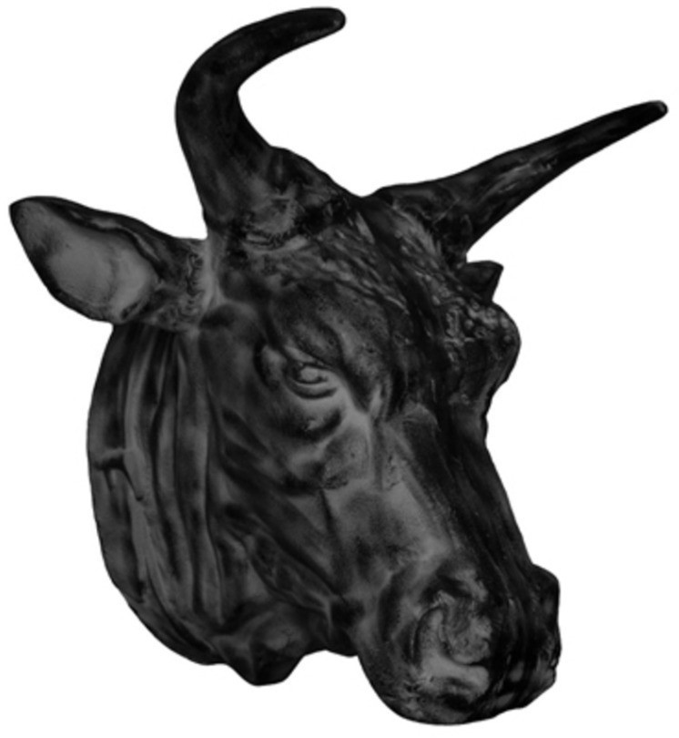 Голова быка 4059, металл, Antique grey, RESTORATION HARDWARE