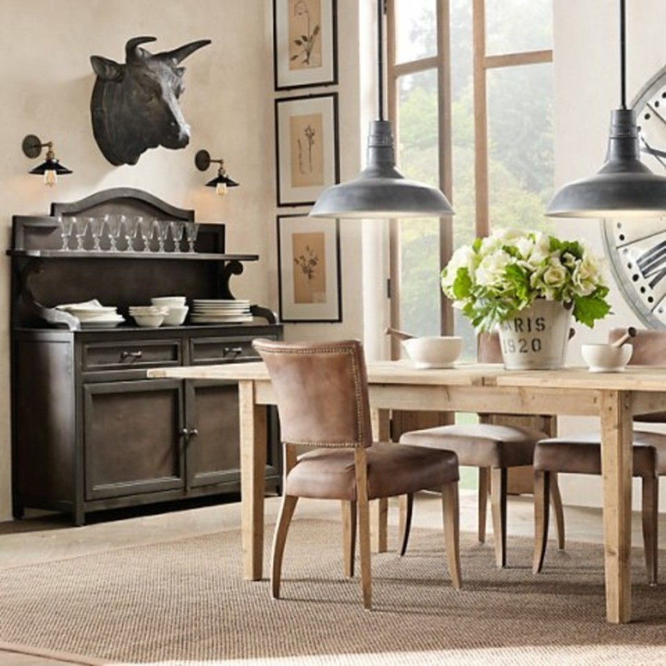 Голова быка 4059, металл, Antique grey, RESTORATION HARDWARE