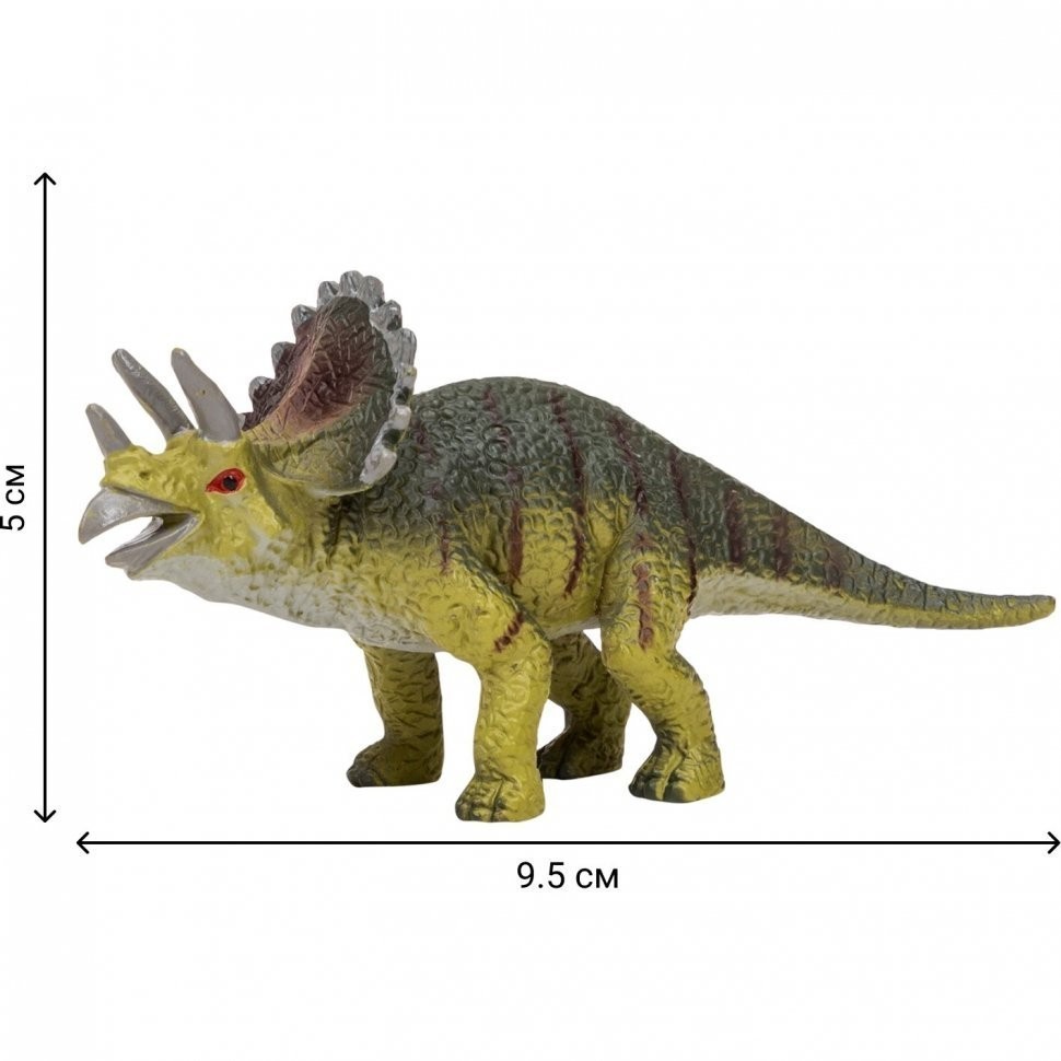 Динозавры и драконы для детей серии "Мир динозавров": птеродактиль, трицератопс, брахиозавр, тираннозавр, стегозавр (набор фигурок из 7 предметов) (MM206-015)