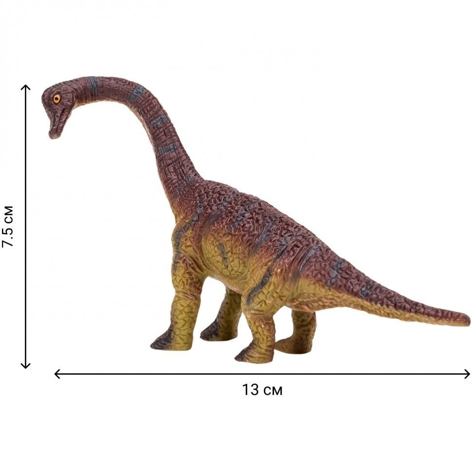 Динозавры и драконы для детей серии "Мир динозавров": птеродактиль, трицератопс, брахиозавр, тираннозавр, стегозавр (набор фигурок из 7 предметов) (MM206-015)