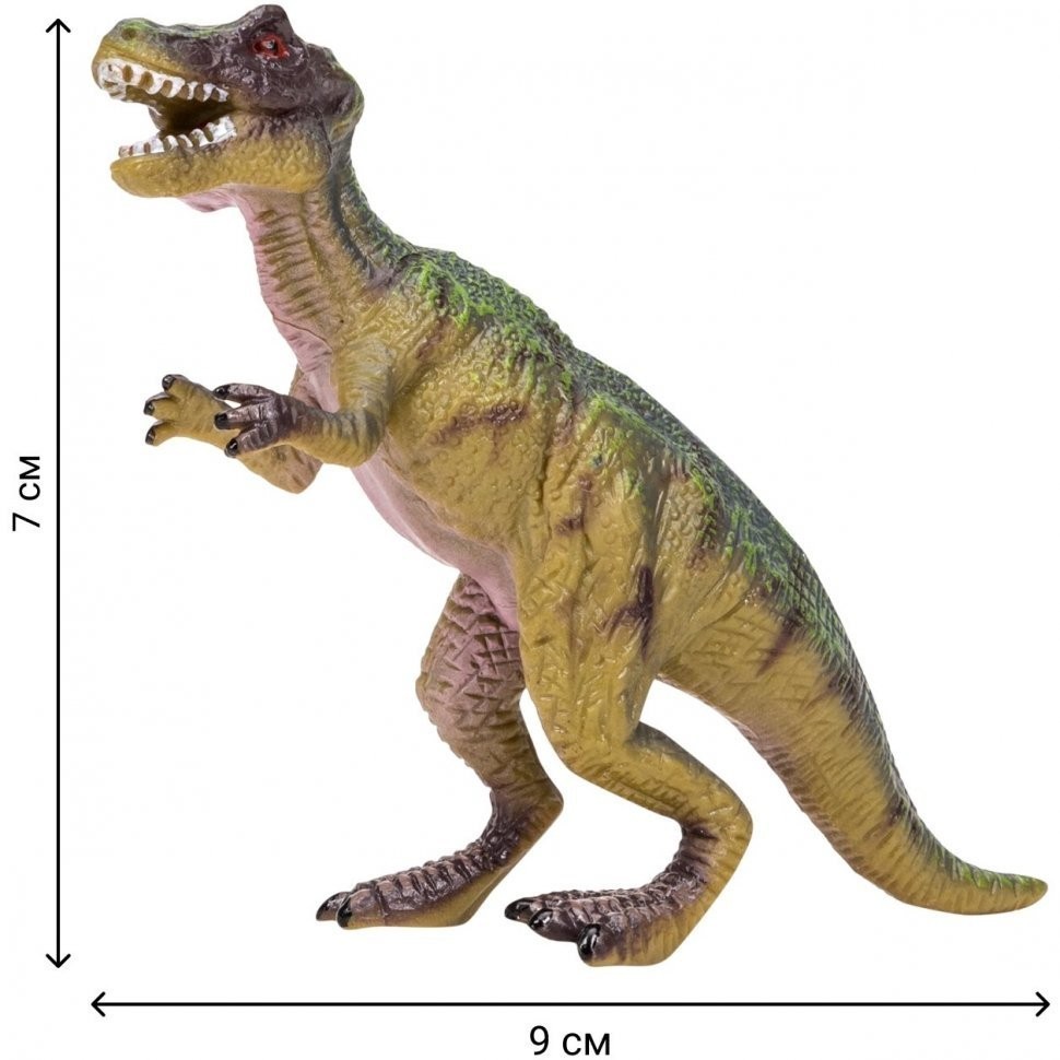Динозавры и драконы для детей серии "Мир динозавров": птеродактиль, трицератопс, брахиозавр, тираннозавр, стегозавр (набор фигурок из 7 предметов) (MM206-015)