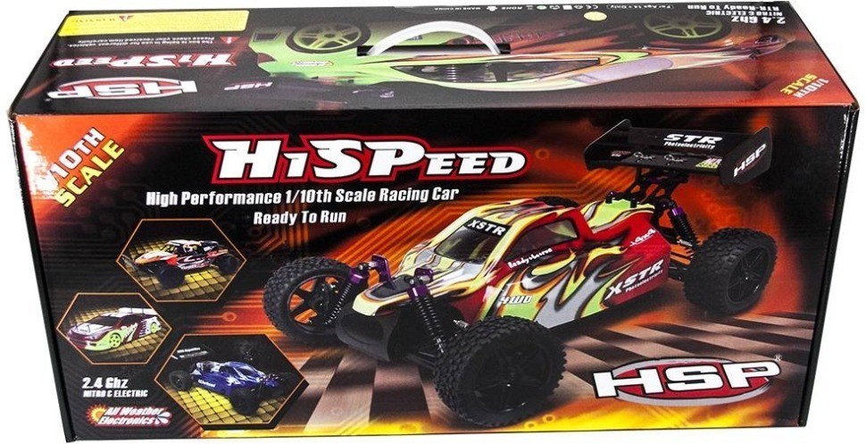 Радиоуправляемая багги HSP BackWash с ДВС Nitro 4WD 1:10 2.4G (94166-STS01)