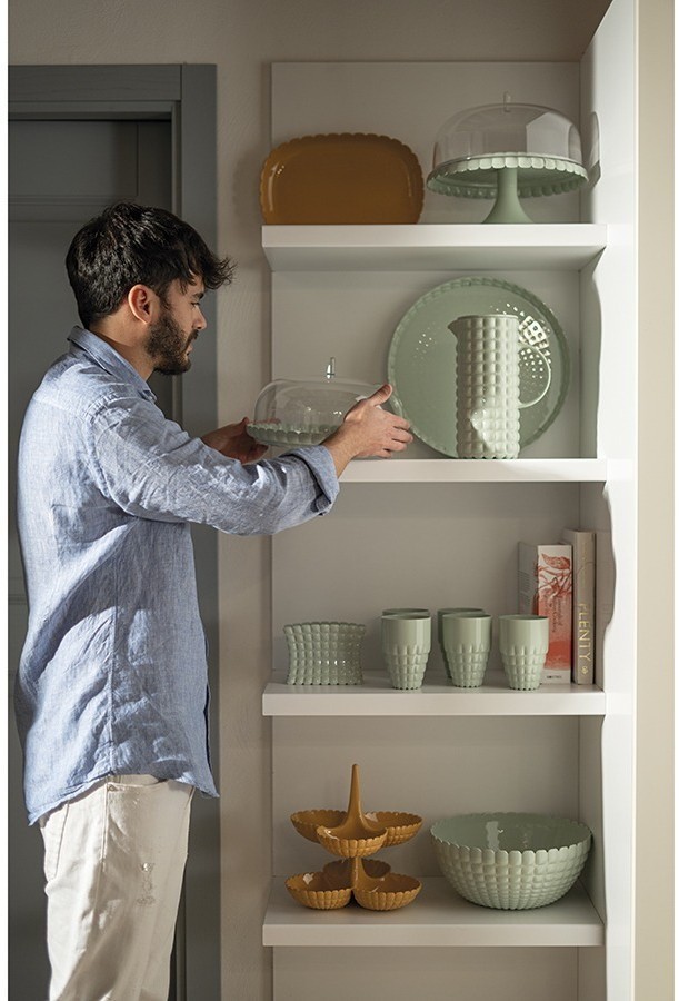 Поднос сервировочный tiffany, D35,6 см, зеленый (75589)