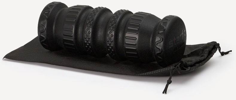 Ролик массажный Starfit FA-526, PU, средняя жесткость, 30x10 см, черный (2108089)