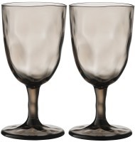 Набор бокалов из акрила hollow для вина, 430 мл, серо-коричневый, 4 шт. (77572)