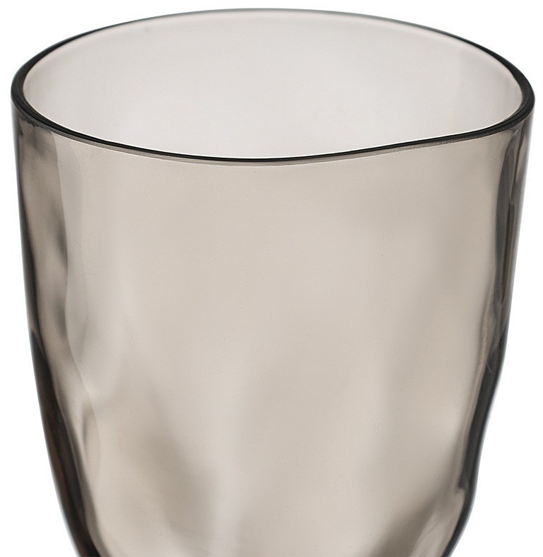 Набор бокалов из акрила hollow для вина, 430 мл, серо-коричневый, 4 шт. (77572)