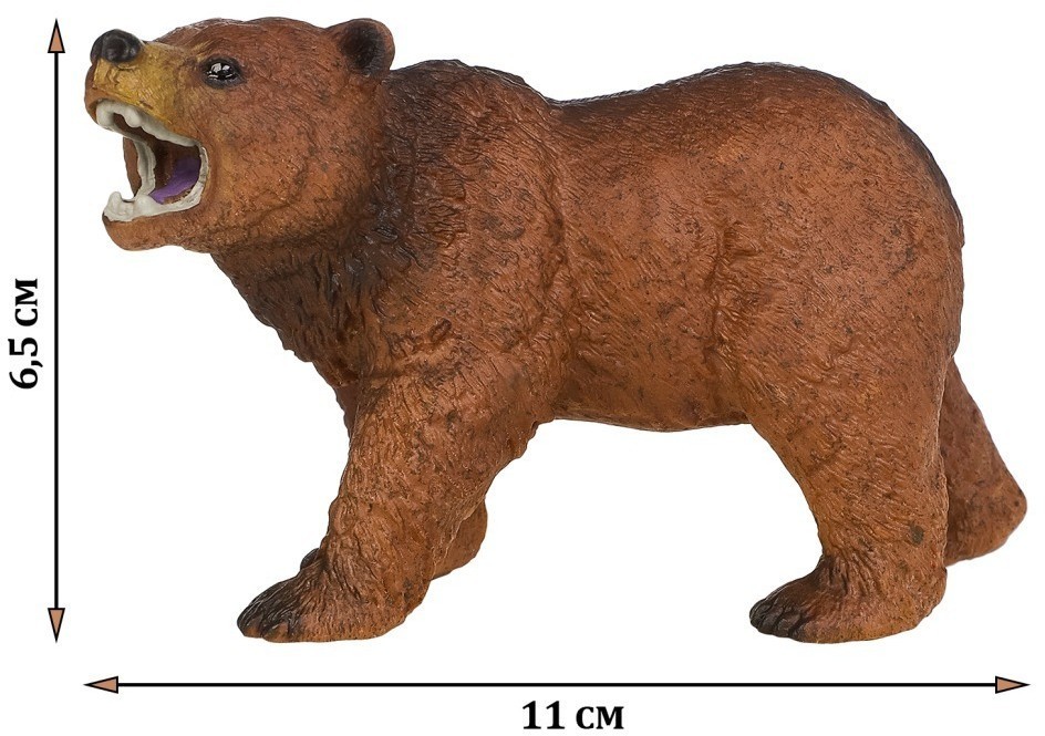 Набор фигурок животных серии "Мир диких животных": гиена, антилопа, бородавочник, белка, медведь с медвежонком (набор из 6 фигурок) (MM211-221)