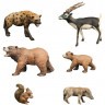 Набор фигурок животных серии "Мир диких животных": гиена, антилопа, бородавочник, белка, медведь с медвежонком (набор из 6 фигурок) (MM211-221)