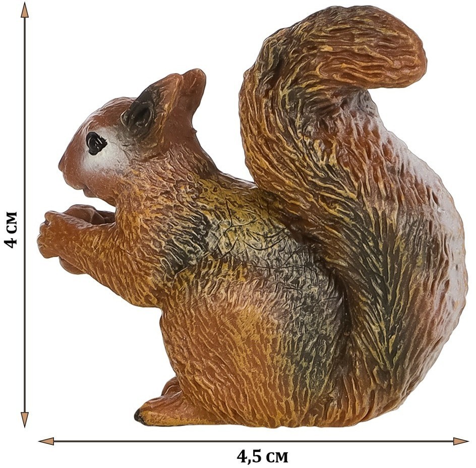 Набор фигурок животных серии "Мир диких животных": гиена, антилопа, бородавочник, белка, медведь с медвежонком (набор из 6 фигурок) (MM211-221)