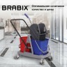 Тележка уборочная Brabix 2 съемных ведра 17 л механ. отжим пластиковый каркас 606660 (90209)
