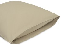 Набор наволочек из стираного перкаля бежево-серого цвета из коллекции essential, 70х70 см (77742)